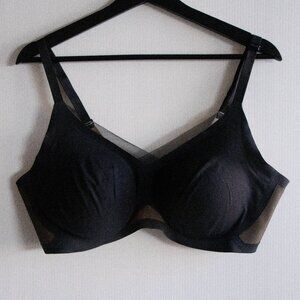 Honeylove CrossOver Wireless‎ Padded Black Tan Bra Size XL